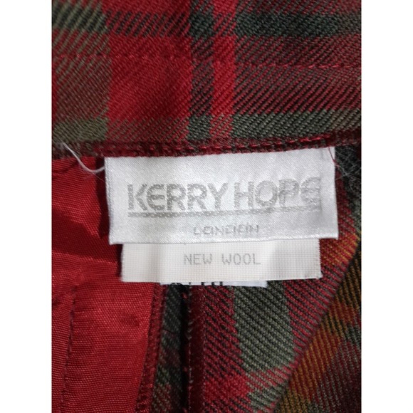 Vintage Kilt Kerry Hope Red Plaid Tartan Pure Wool   Made in Britain Sz 10 - Picture 9 of 14